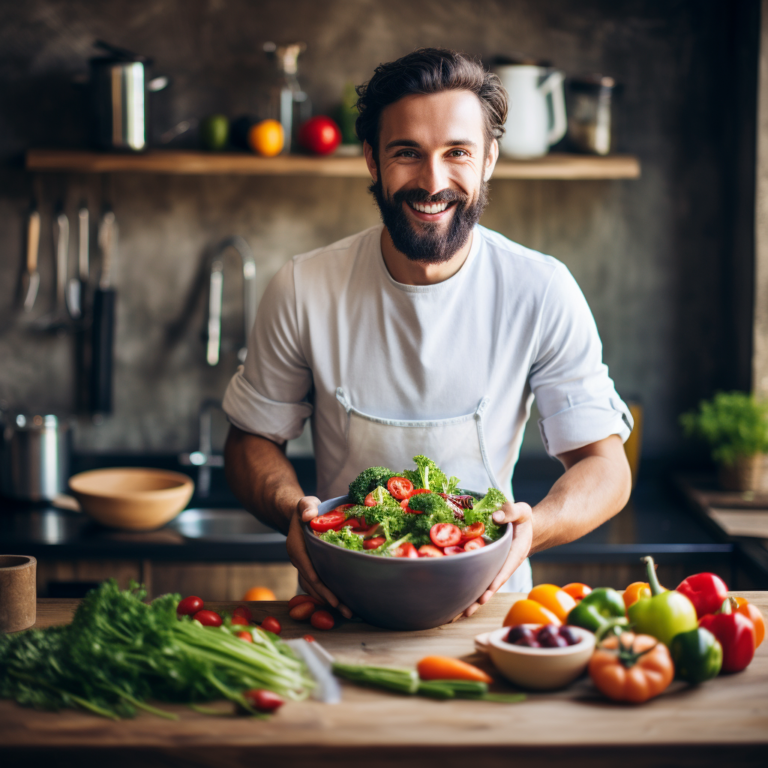 Chef preparing healthy food that contains vegetables for a better Healthy Lifestyle